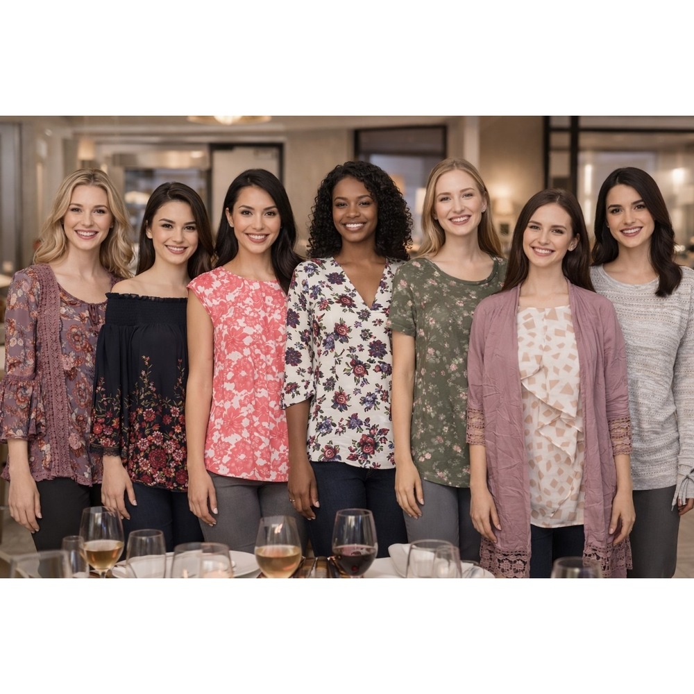 8 Career Style Blouses Women's size MEDIUM